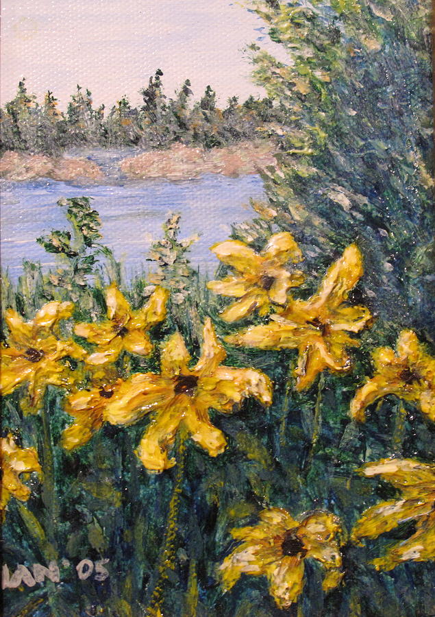Georgian Bay Flowers Painting by Ian  MacDonald