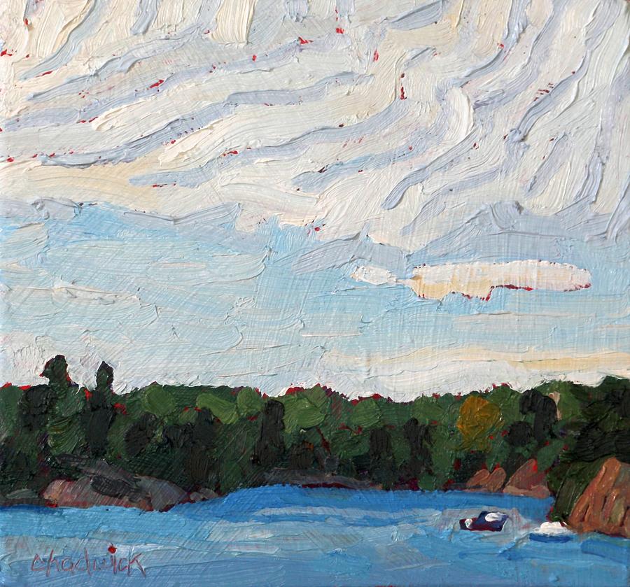 Georgian Bay Warm Sector Clouds Painting by Phil Chadwick