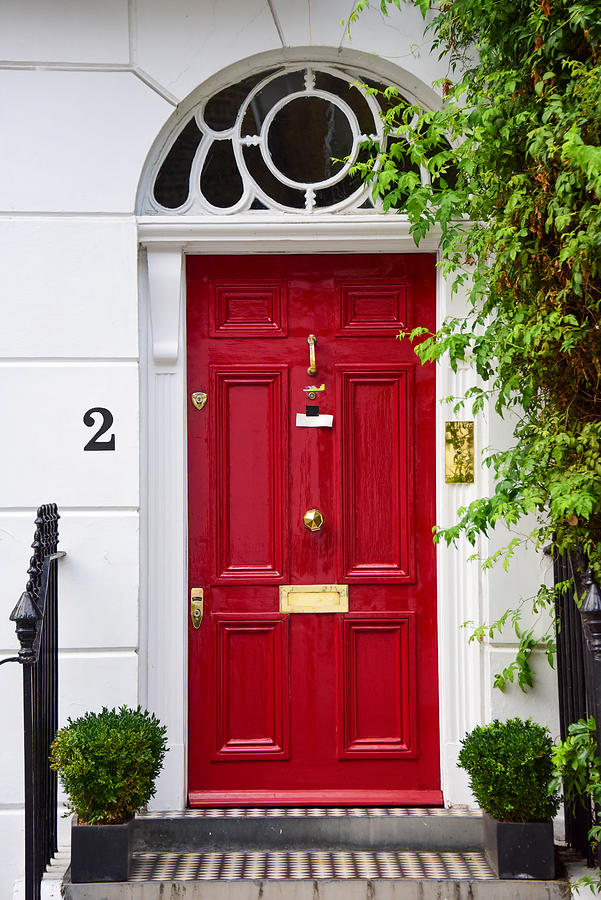 Georgian door with fanlight frame Photograph by Sergio Amiti