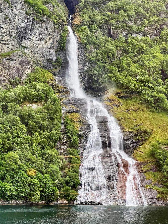 Geraingerfjord Waterfall Photograph by Carla Parris