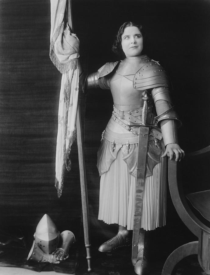 Geraldine Farrar Dressed As Joan of Arc - 1916 Photograph by War Is Hell Store