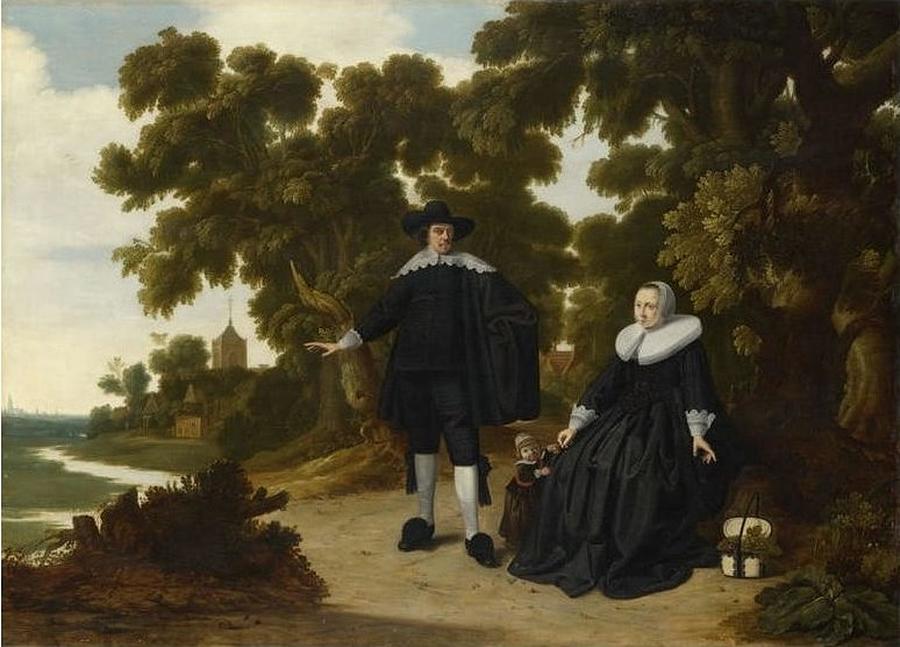 Gerard Donck - Portrait of Jan van Hensbeeck, his Wife and a Child ...