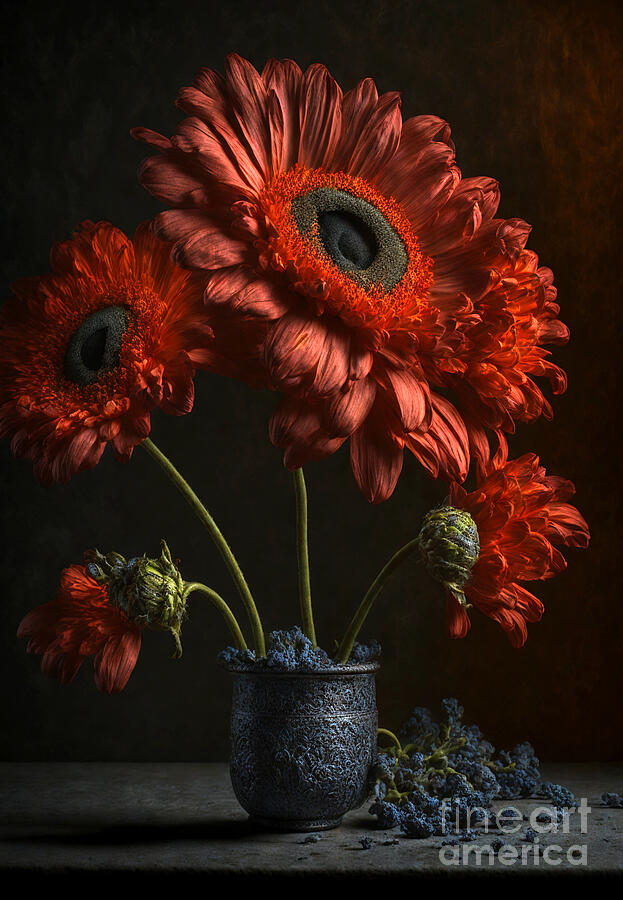 Gerbera Bouquet Digital Art by Michelle Meenawong