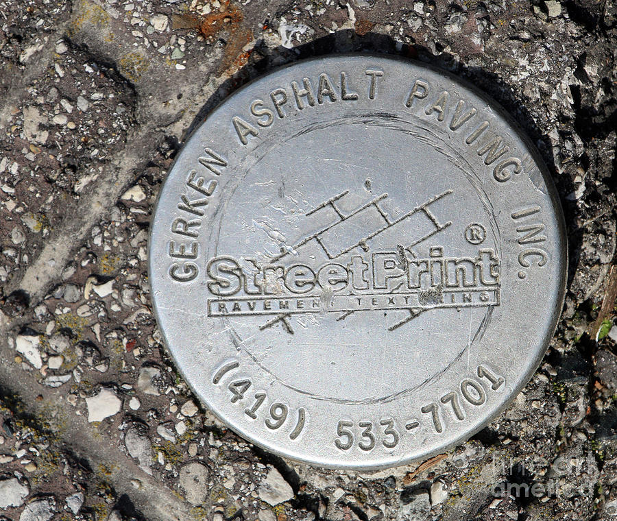 Gerken Asphalt Pavement Text Ring 6214 Photograph by Jack Schultz
