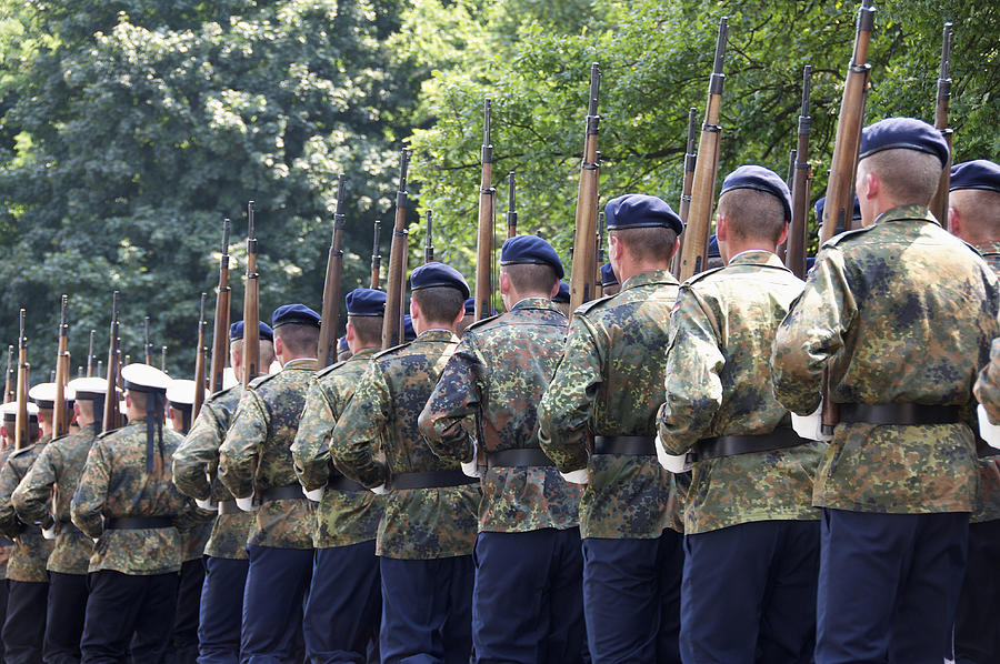 German Bundeswehr parading Photograph by Etienne Girardet