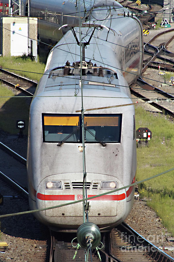 Train Photograph - German ICE Express train 1st generation 1 by Rudi Prott