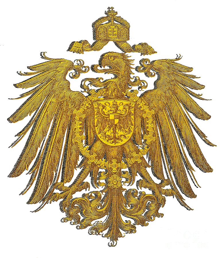 German Imperial Eagle 1888 until 1918 Painting by Emily Paul - Fine Art ...