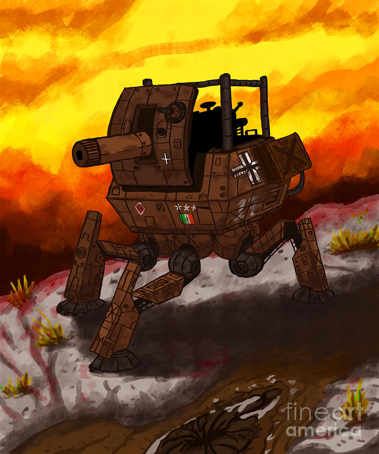 German Mech Tank Ww2 Steampunk Untamed Warfare Digital Art by Artwork ...