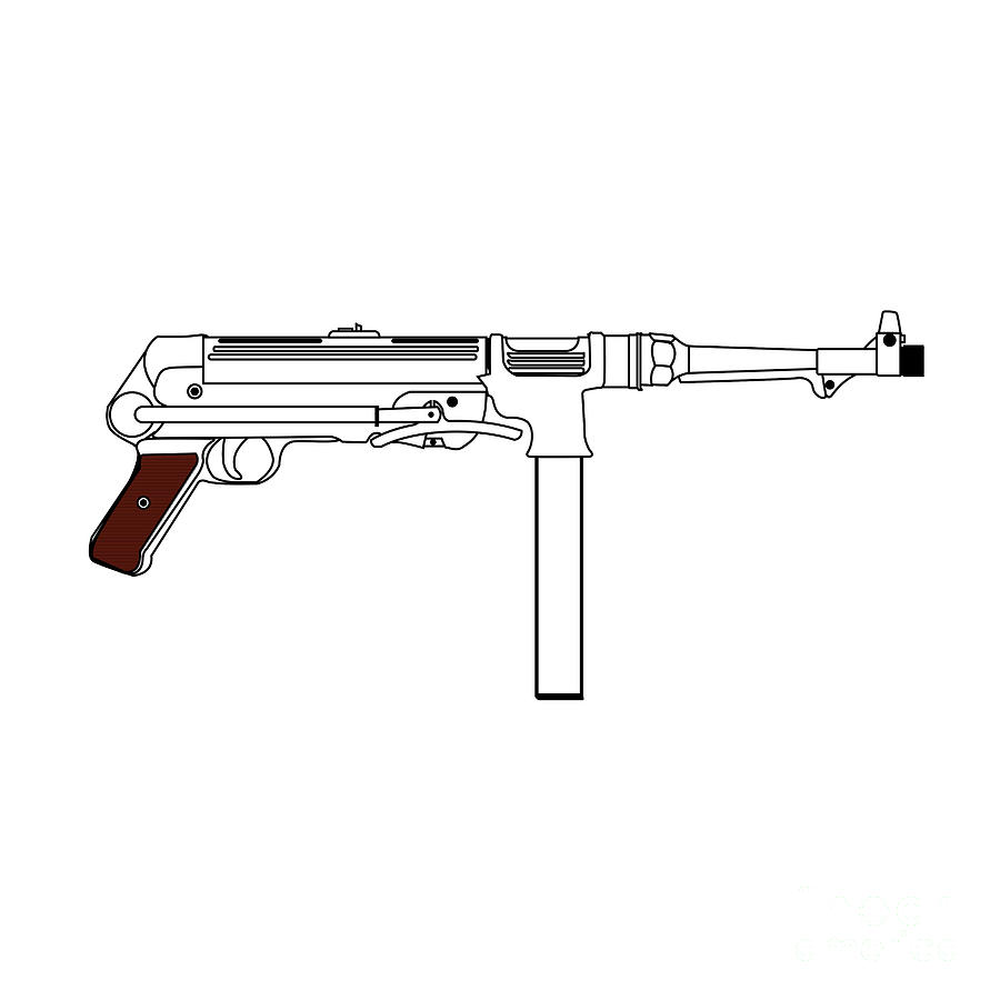 German Military Style Machinegun Digital Art by Bigalbaloo Stock - Fine ...