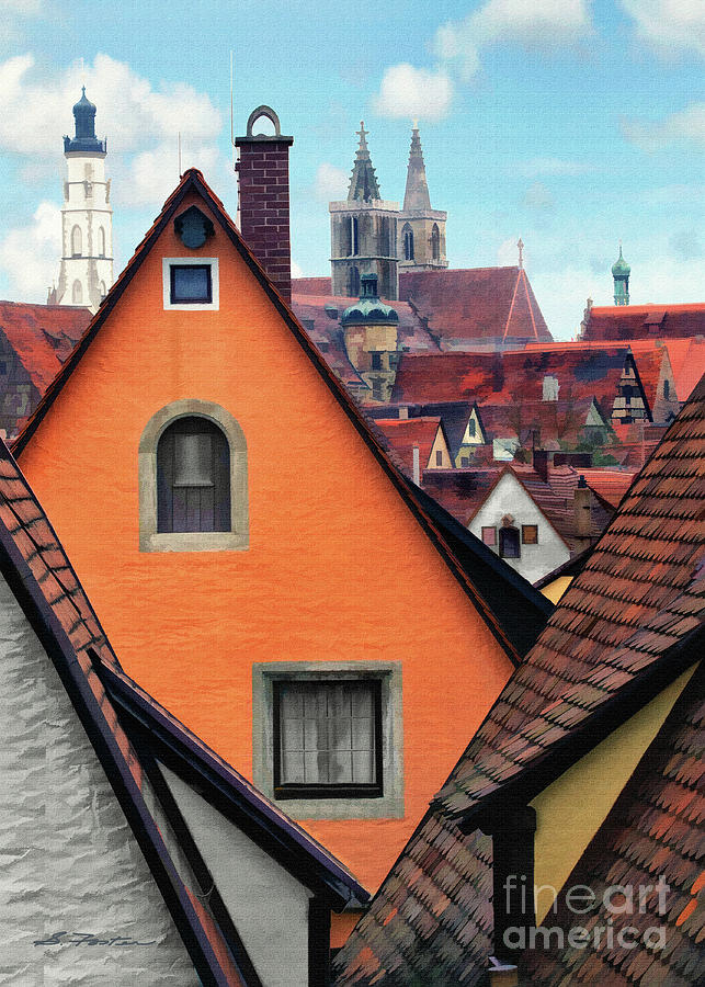 German Rooftops 2 Photograph by Sharon Foster