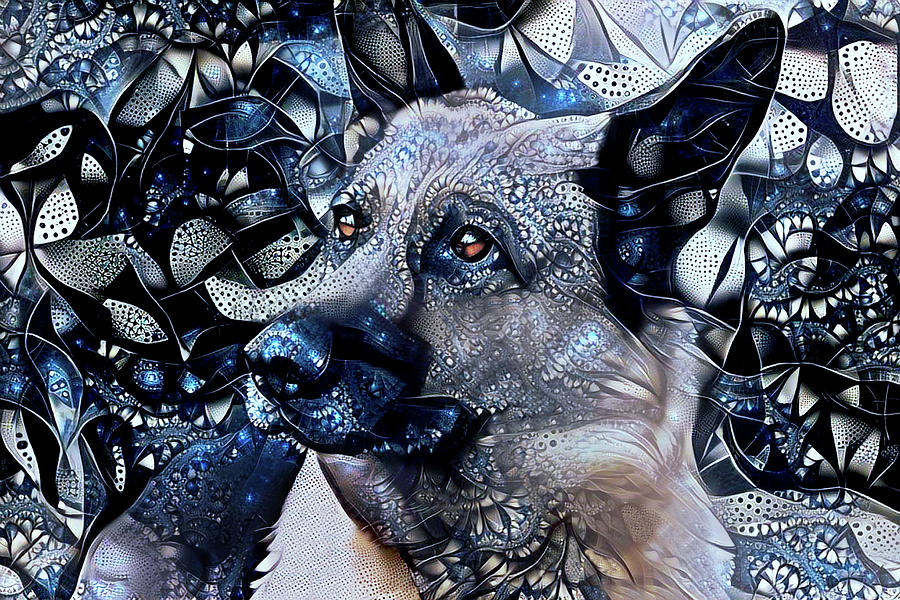 German Shepherd Dog Art Mixed Media by Peggy Collins