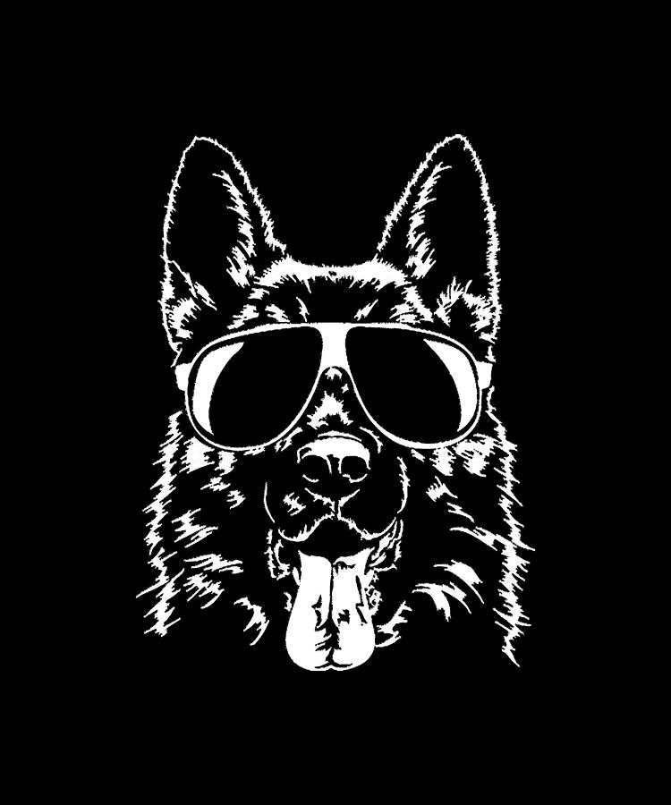 German Shepherd Dog German Shepherd Sunglasses Cool Dog Digital Art By 