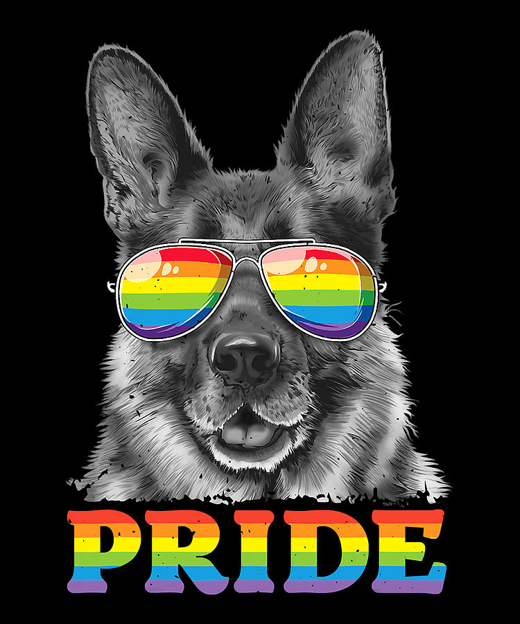 dog gay pride art