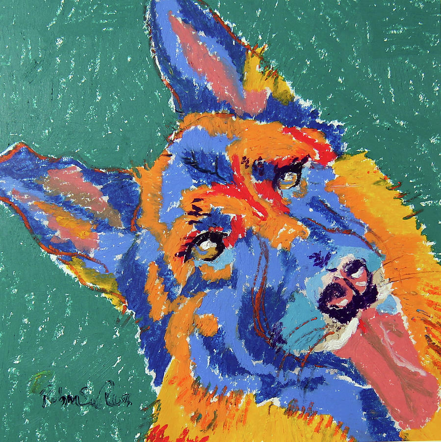 German Shepherd Mixed Media by Robin Sue Ross