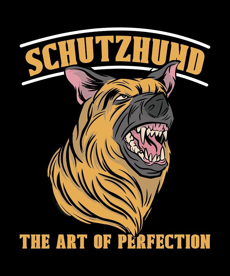 Vintage Digital Art - German Shepherd Schutzhund The Art Of Loves Canine by TShirtCONCEPTS Marvin Poppe