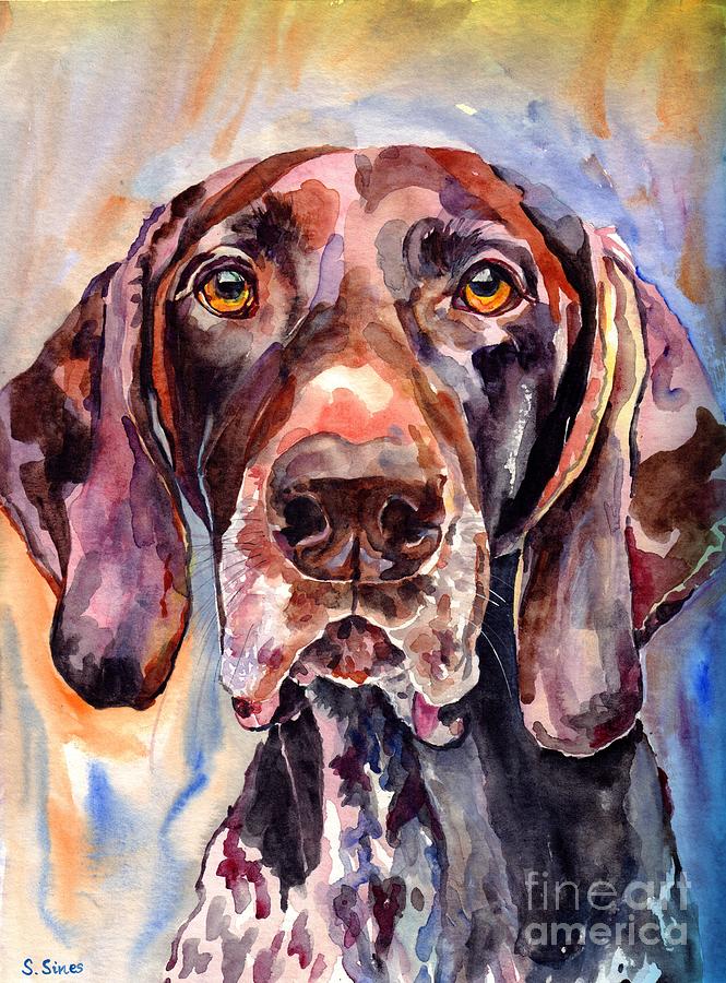 Animal Painting - German Shorthaired Pointer by Suzann Sines