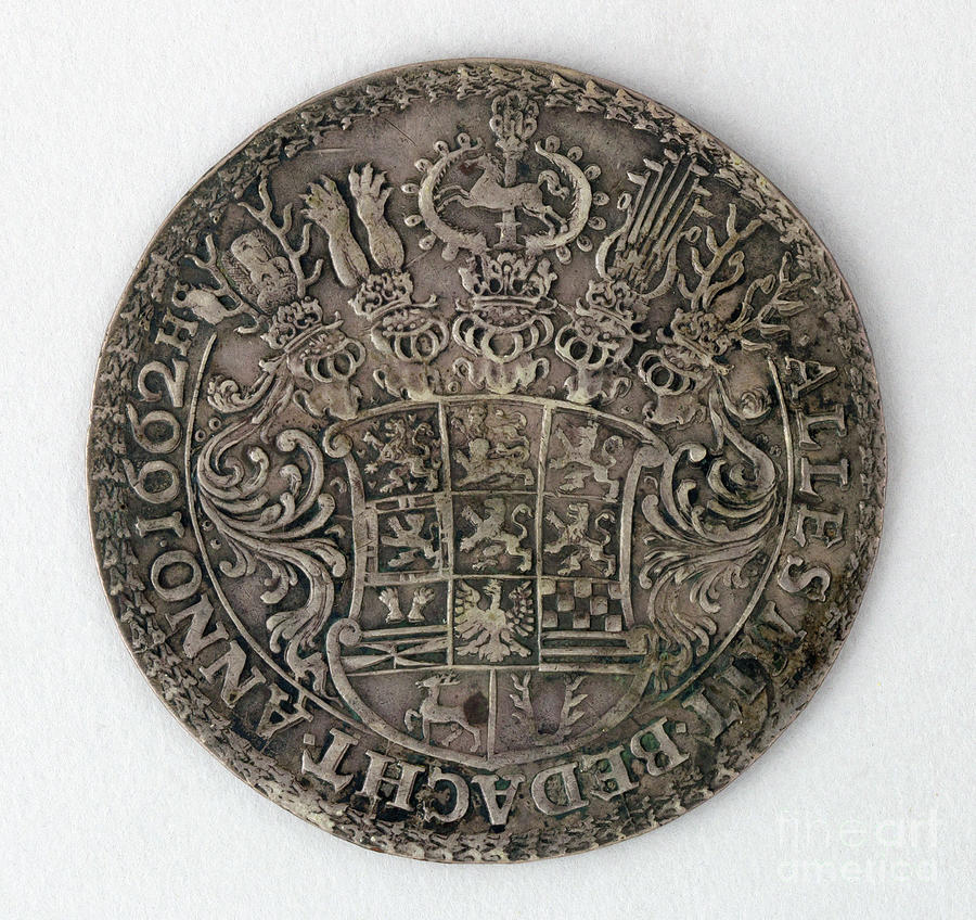 German Silver Coin, 1662 Relief by Granger