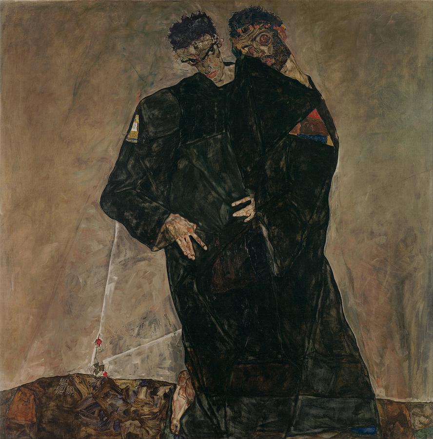 Hermits Painting - The Hermits #3 by Egon Schiele