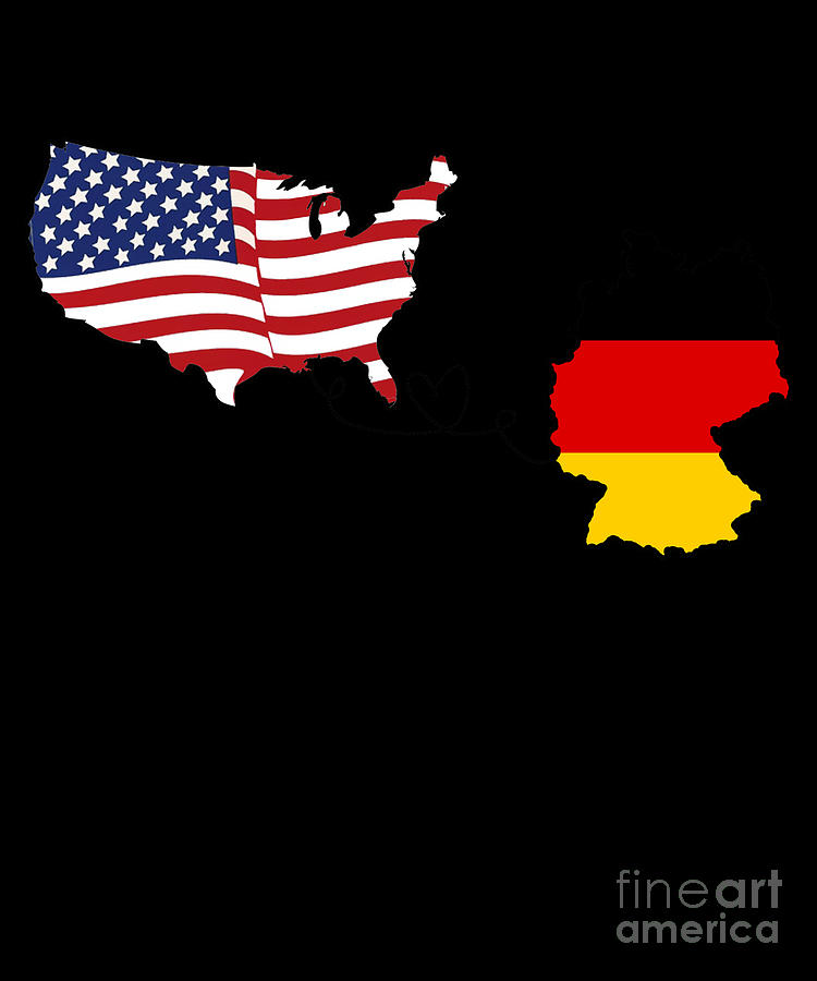 Germany and USA Pride Love Dual Citizen Nationality Digital Art by ...