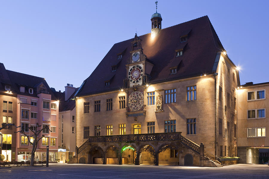 Germany, Baden-Württemberg, Heilbronn, Historical town hall with astronomical clock Photograph by Westend61