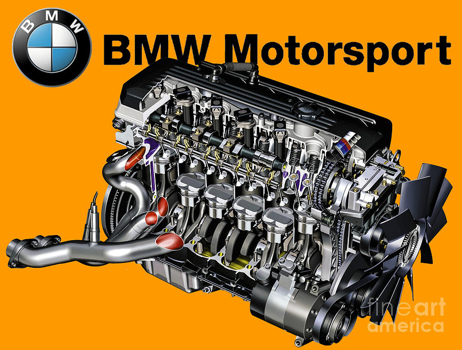 Germany cutaway legendary sport engine BMW M3 E46 R6 N54B32 3.2 liter ...