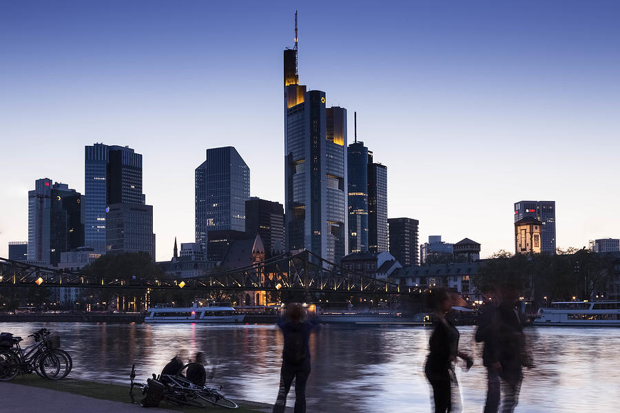 Germany, Frankfurt, Skyline in the evening Photograph by Westend61