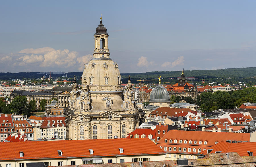 Germany, Saxony, Dresden, Old town, View to Church of Our Lady Photograph by Westend61