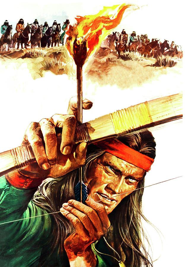 Vintage Painting - Geronimo, 1962, movie poster painting by Movie World Posters