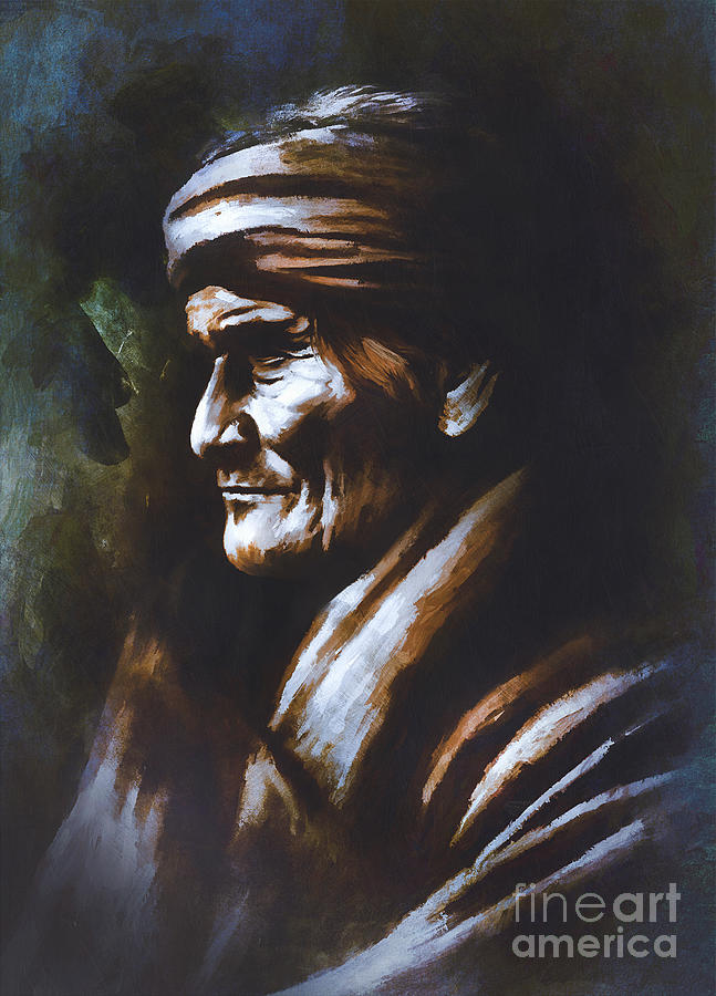 Geronimo, Chiricahua Apache leader Digital Art by Andrzej Szczerski