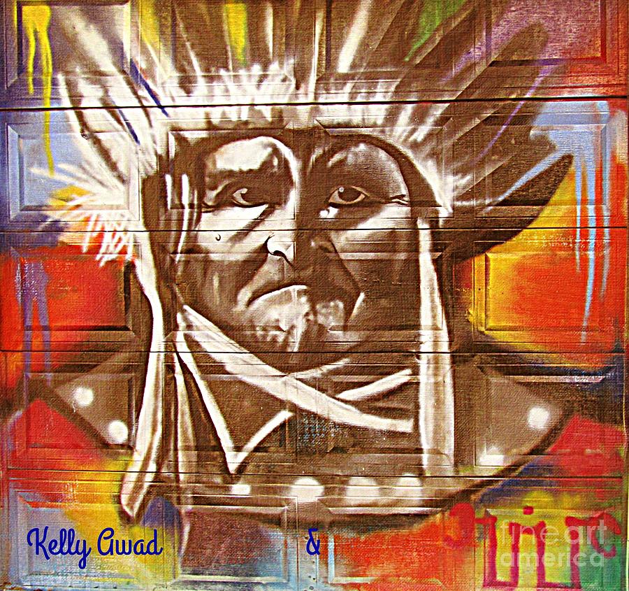 Geronimo Mural Signed Photograph by Kelly Awad