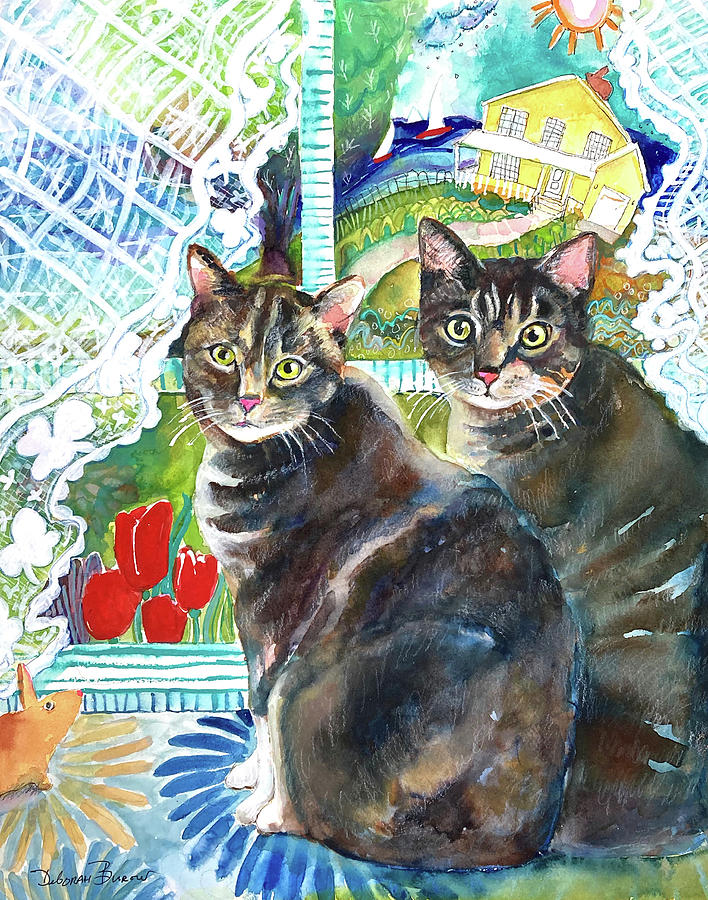 Gertie And Seamus Painting by Deborah Burow | Fine Art America