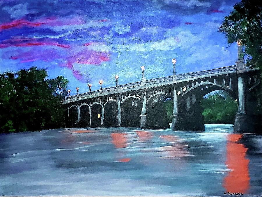 Gervais Street Bridge  Painting by Amy Kuenzie