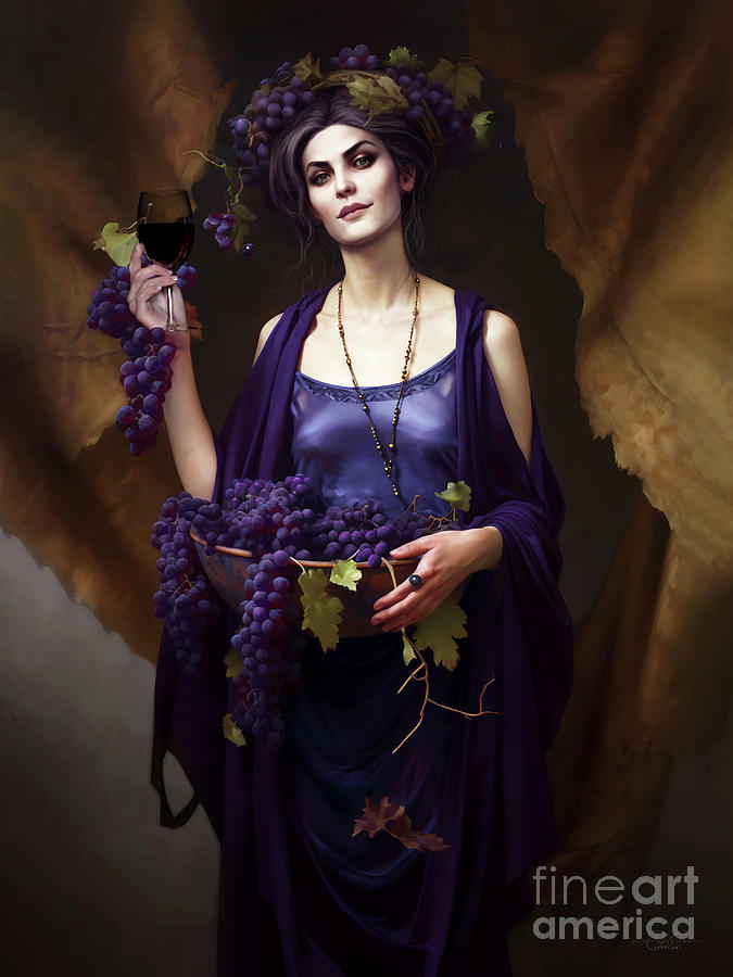 Gestin Goddess of Wine Digital Art by Shanina Conway