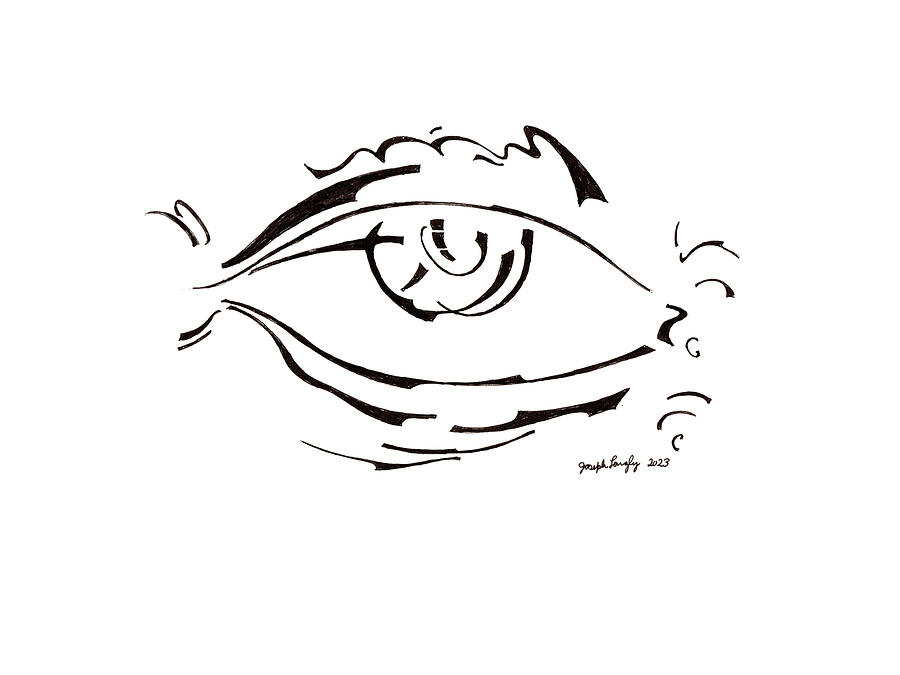 Gestural Minimalism Eye - October 2023 Drawing by Joseph A Langley Gestural Minimalism Eye - October 2023 Drawing by Joseph A Langley