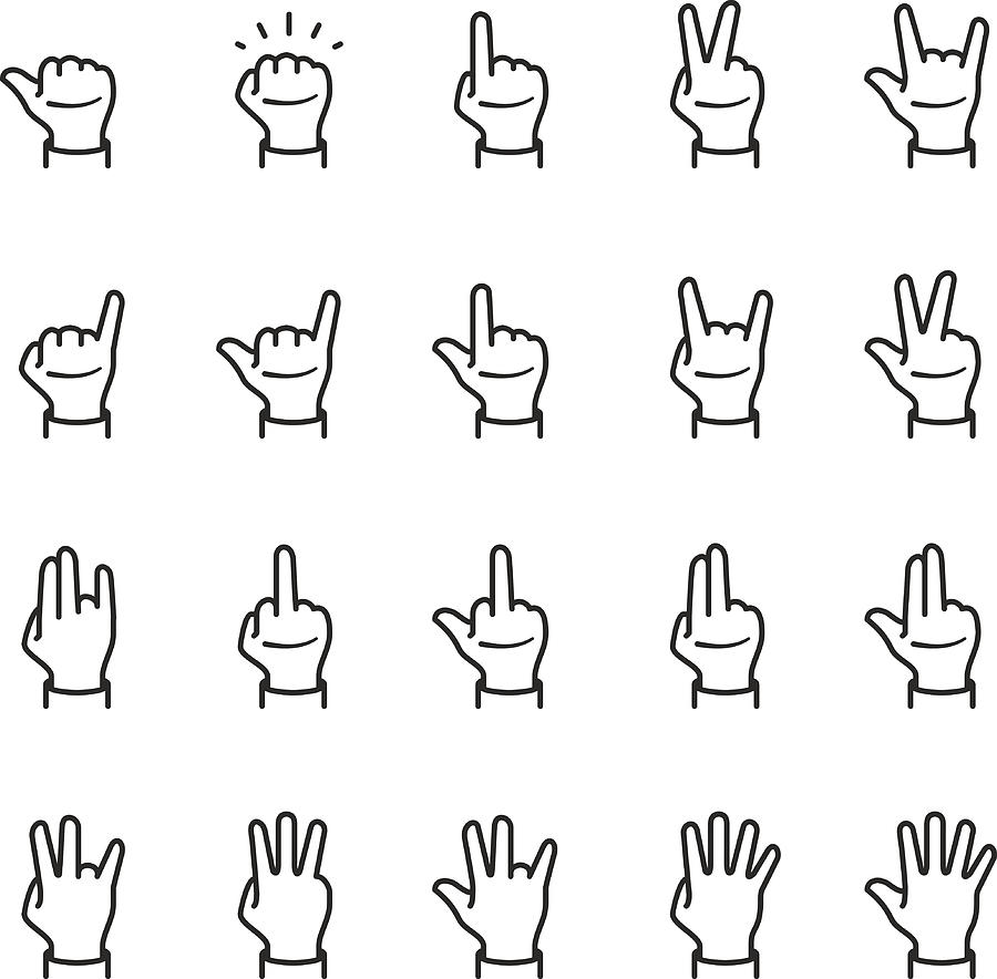 Gesturing icon Drawing by Lushik Gesturing icon Drawing by Lushik