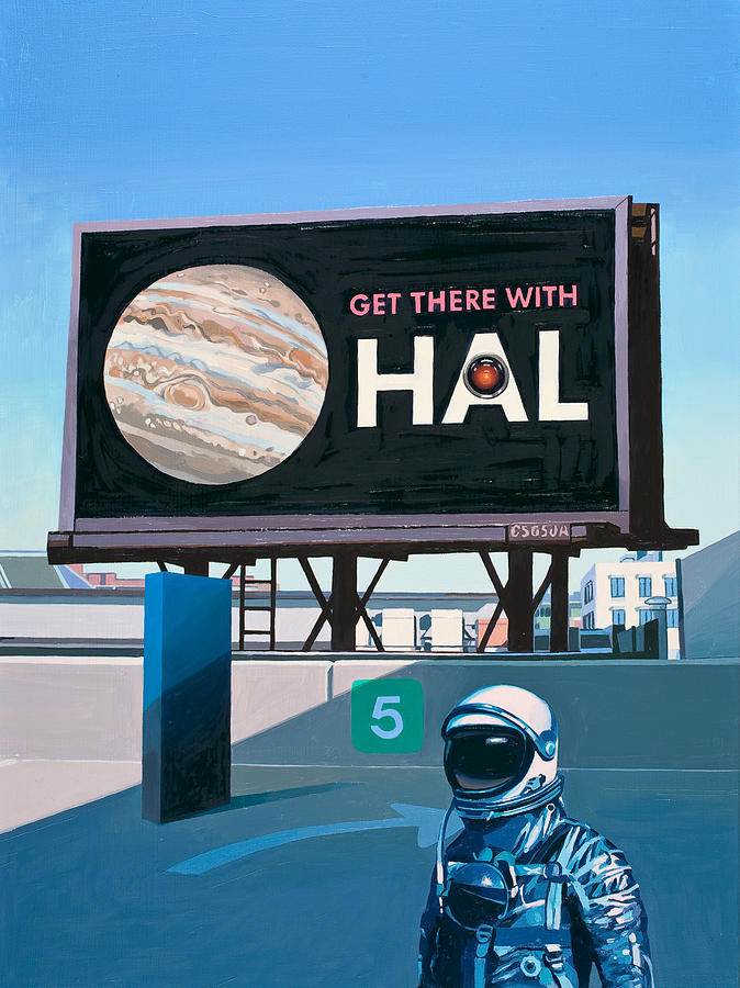Astronaut Painting - Get There With HAL by Scott Listfield