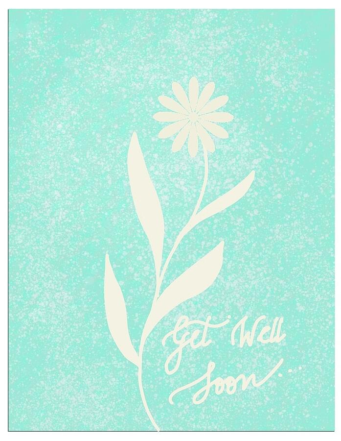 Flowers Still Life Painting - Get well card by Trilby Cole