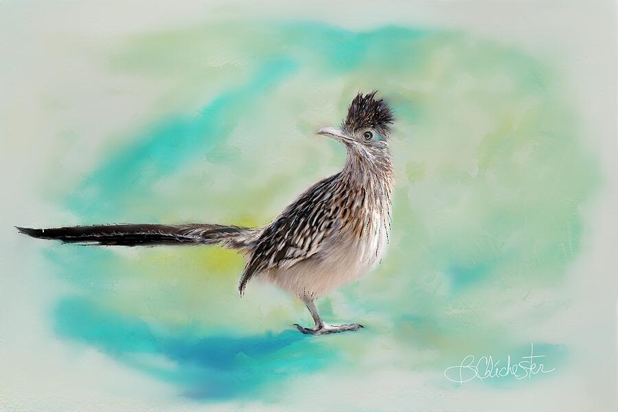 Get Your Beep On Roadrunner Mixed Media by Barbara Chichester