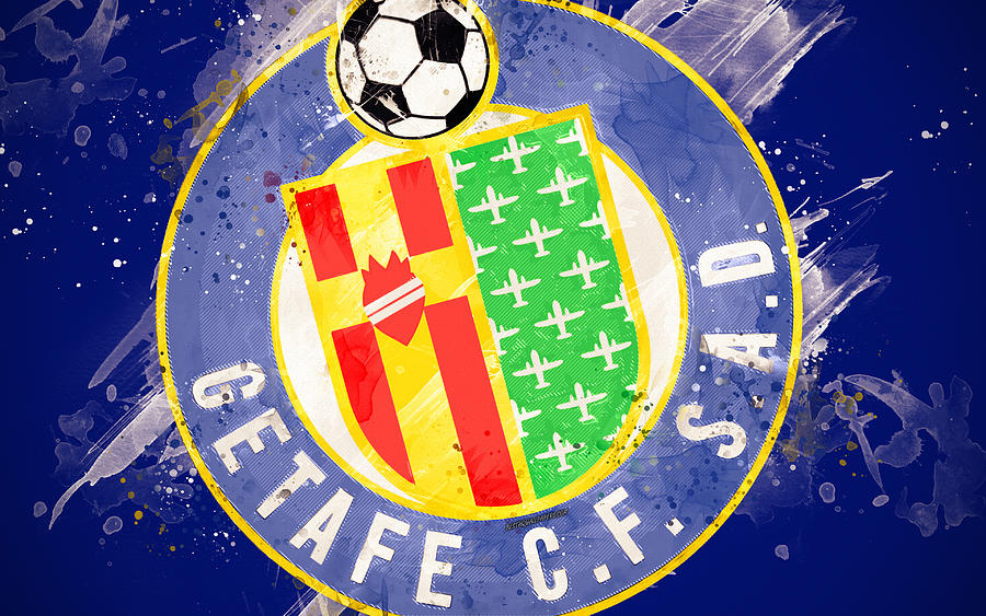 Getafe CF 4k Paint Art Creative Spanish Football Team Logo La Liga The ...