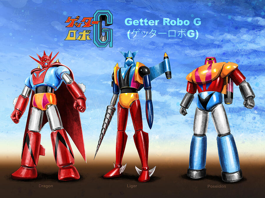 Getter Robo G Digital Art by Andrea Gatti
