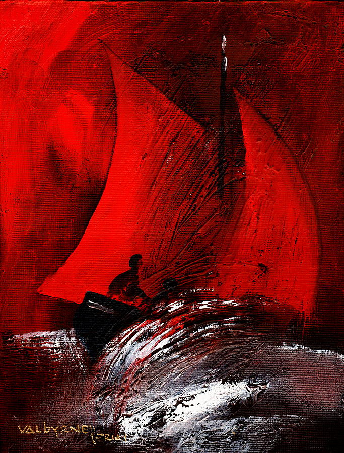 Getting Choppy Painting by Val Byrne