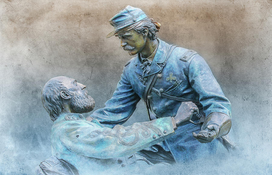 Gettysburg Friend to Friend Monument Detail Digital Art by Randy Steele