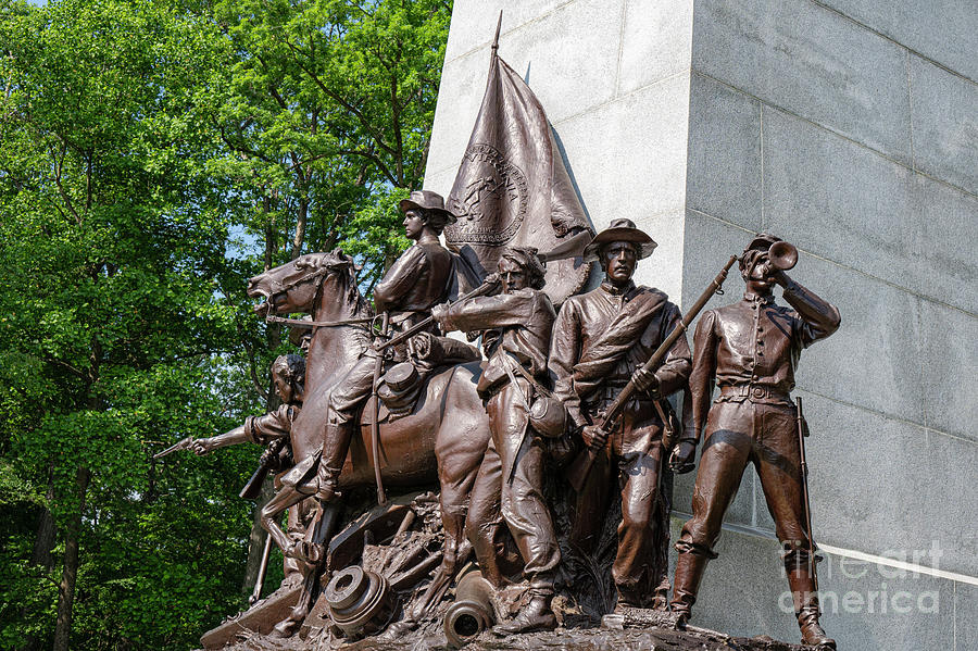 Gettysburg Virginia Monument Detail Photograph by Bob Phillips