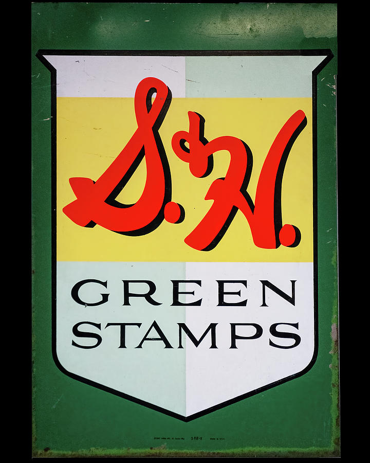 GH green stamp sign Photograph by Flees Photos