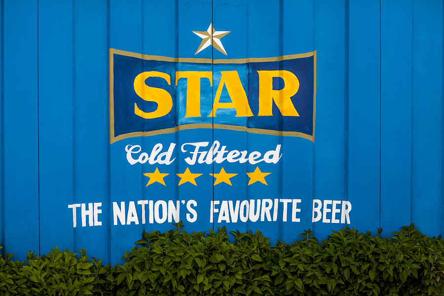 Ghanas Star Beer freshly painted on wall Photograph by Merten Snijders