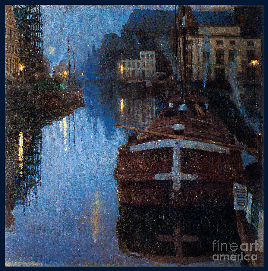 Ghent, Evening 1903 Painting by Albert Baertsoen