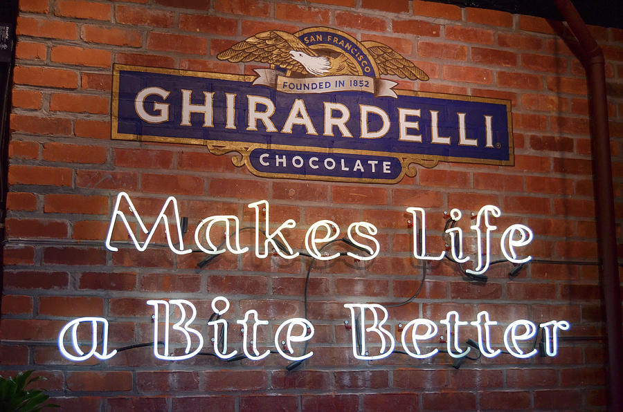 Ghirardelli Chocolate Factory Neon Sign San Francisco Photograph by Shawn OBrien