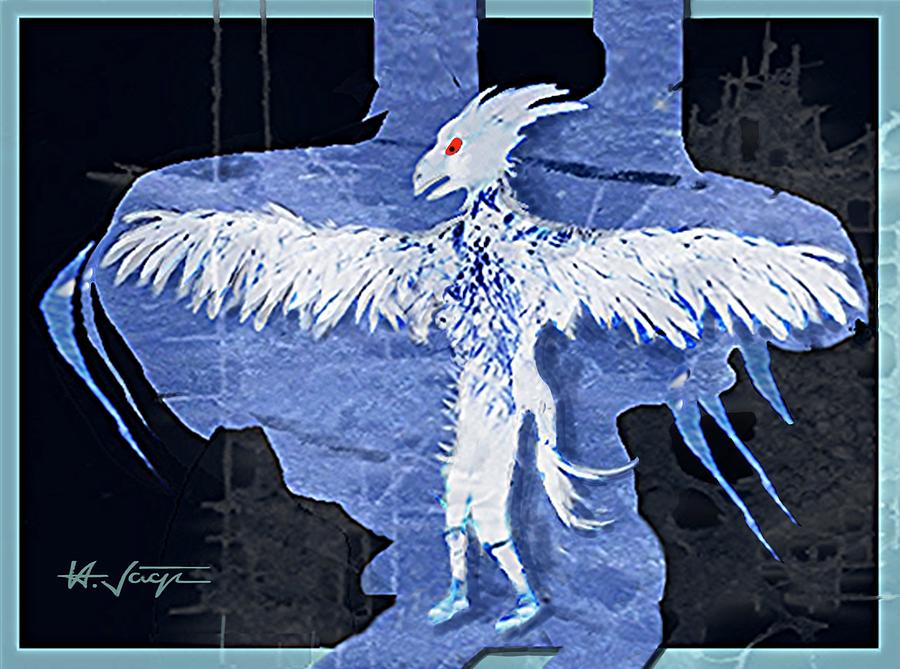 Ghost  Bird-man Mixed Media by Hartmut Jager