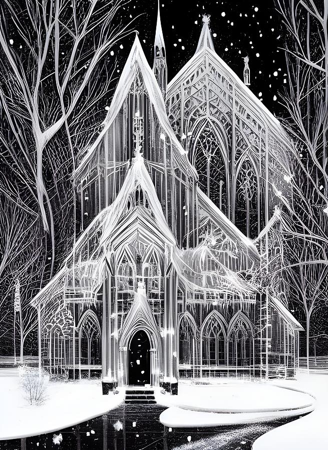 Ghost Church in the Forest  Digital Art by Beverly Read
