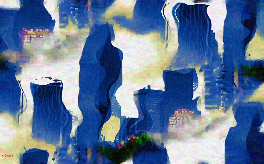 Ghost City Skyline Digital Art